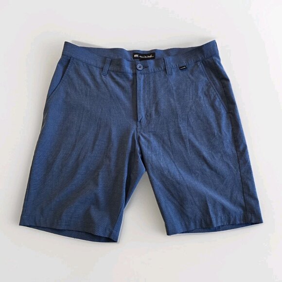Travis Mathew Shorts Mens US 36 Dark Heathered Blue Golf Ripstop Stretch Active - Picture 8 of 13